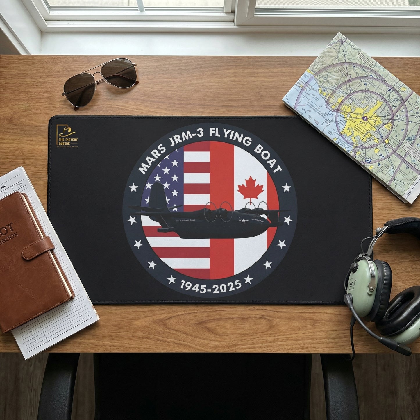 Mars Flying Boat Desk Mat (Black)