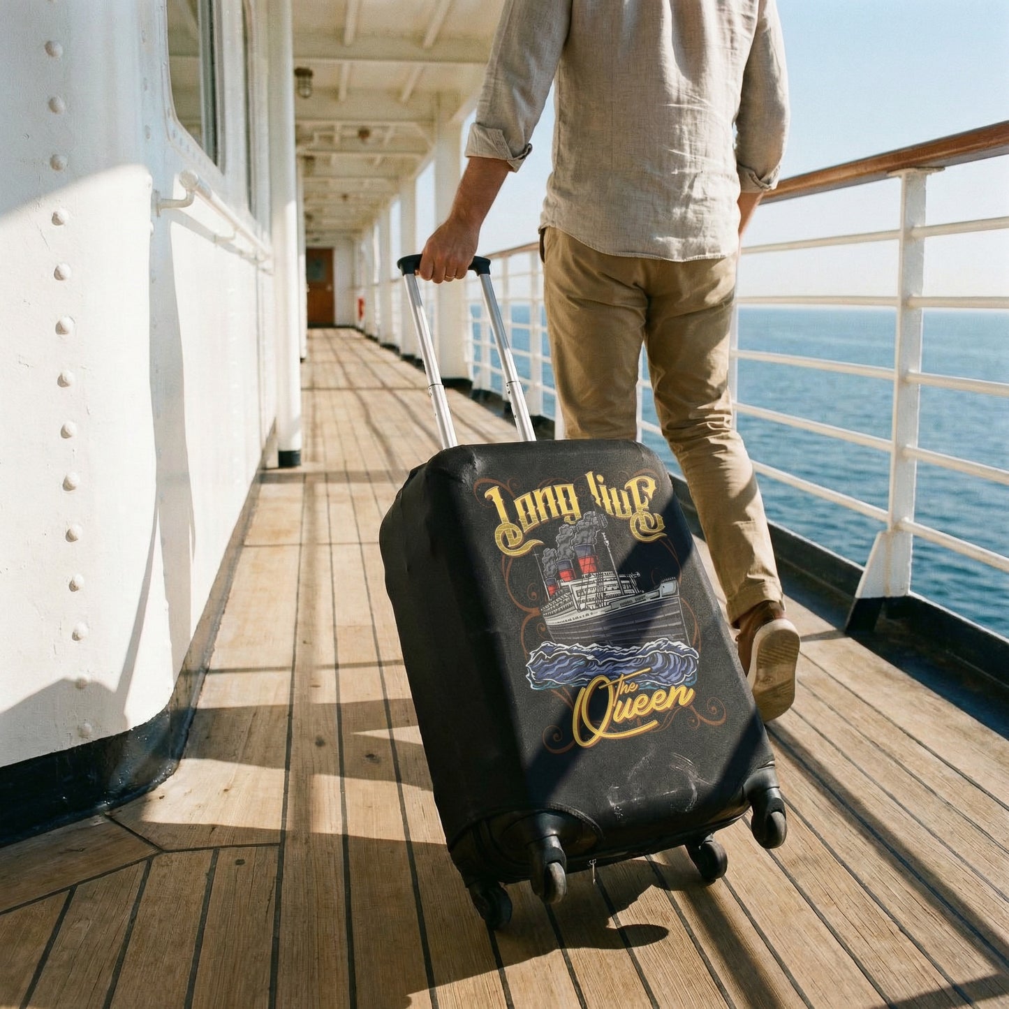 Long Live the Queen Luggage Cover (Black)