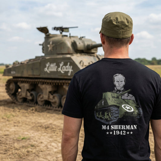 M4 Sherman Tank Vintage Military Tank Back Tee
